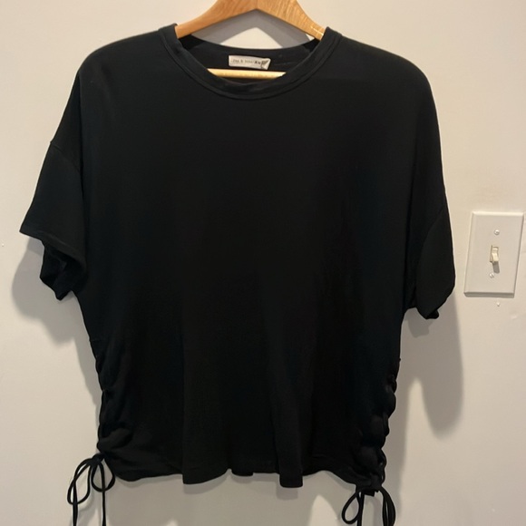 Rag and Bone size L with side laces tee. Preowned - Picture 2 of 6